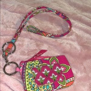 Vera Bradley Lanyard + Zip ID Case